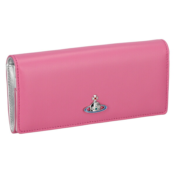 ヴィヴィアンウエストウッド Vivienne Westwood 長札入れ レディース NAPPA 5104007CU G410 PINK サクラ色 しろがね色 差し上げ物