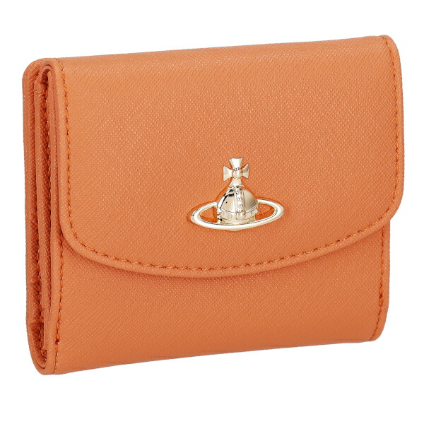 ヴィヴィアンウエストウッド 折り財布 二つ折り財布 レザー レディース SAFFBIOGRN Vivienne Westwood 51150028U F401 ORANGE オレンジ プレゼント