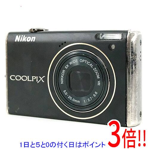 【1日と5.0のつく日、18日は尖んがり3倍！】【中古】Nikon ディジカメ COOLPIX S640 黒いこと/1220万絵素 本体のみ 本体・液晶画面いたみ