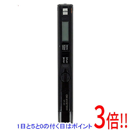 【1日と5.0のつく日、18日はポイント3倍！】OMデジタルソリューションズ ICレコーダー OM SYSTEM ボイストレック VP-20 BLK メタリックブラック 10,187円