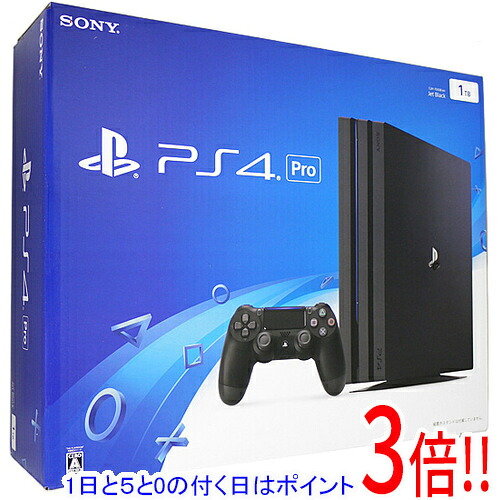 【1日と5.0のつく日、18日はポイント3倍！】【中古】SONY プレイステーション4 Pro 1TB ブラック CUH-7000BB01 電源コードなし 元箱あり
