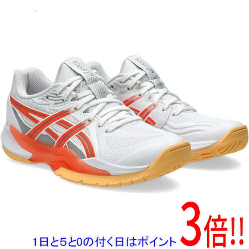 【1日と5.0のつく日、18日はポイント3倍！】asics アシックス 23.5cm ハンドボールシューズ レディース POWERBREAK FF 1072A104 102 ホワイト/ビビッド コーラル