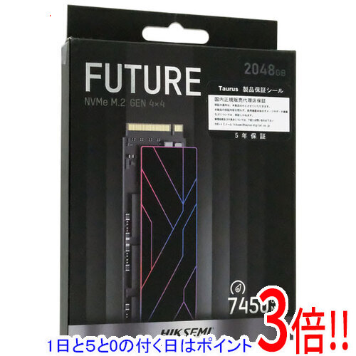 【1日と5.0のつく日、18日は尖んがり3倍！】【中古】HIKSEMI 内蔵SSD HS-SSD-FUTURE-2048G 未当て嵌める