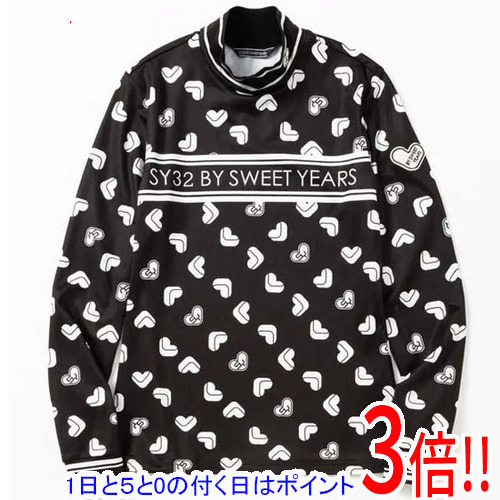 【1日と5.0のつく日、18日はポイント3倍！】SY32 by SWEET YEARS Lサイズ SWEET LOGO PRINTED L/S MOCK SYG-25A8-13 ブラック 8,865円