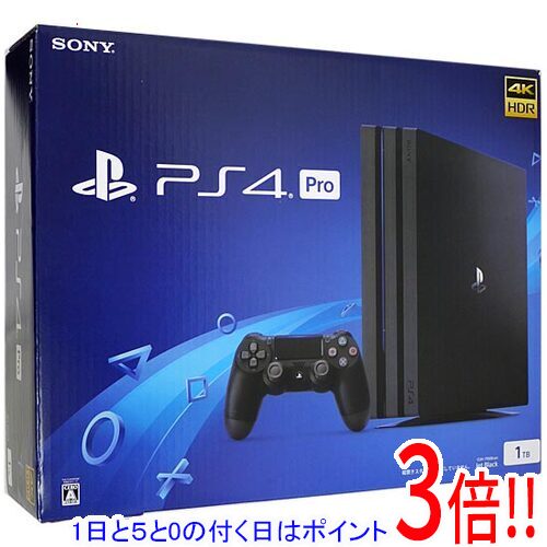 【1日と5.0のつく日、18日はポイント3倍！】【中古】SONY プレイステーション4 Pro 1TB ブラック CUH-7100BB01 コントローラーなし 元箱あり