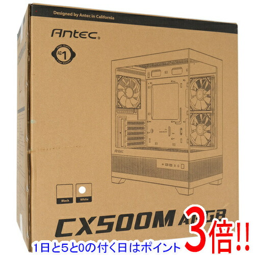 【1日と5.0のつく日、18日はポイント3倍!】Antec Micro-ATX対応ミドルタワーPCケース CX500M ARGB WHITE ホワイト