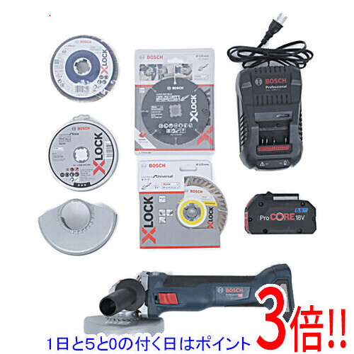 【1日と5.0のつく日、18日は尖んがり3倍！】BOSCH コードレスディスクグラインダー X-LOCK GWX18V-10J