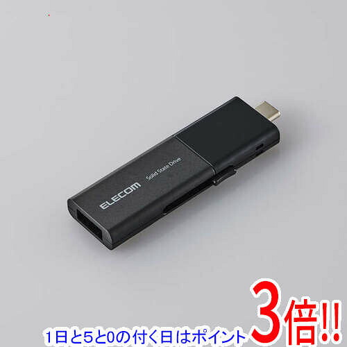 【延長保証対応!!】【1日と5.0のつく日、18日はポイント3倍！】ELECOM 外付けポータブルSSD ESD-EWB1000GBKR ブラック 1TB｜エクセラー