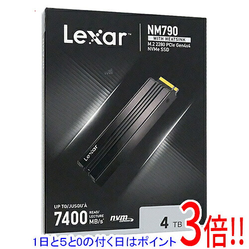 【1日と5.0のつく日、18日は尖んがり3倍！】LEXAR M.2 2280 SSD NM790 with Heatsink LNM790X004T-RN9NG 4結核症