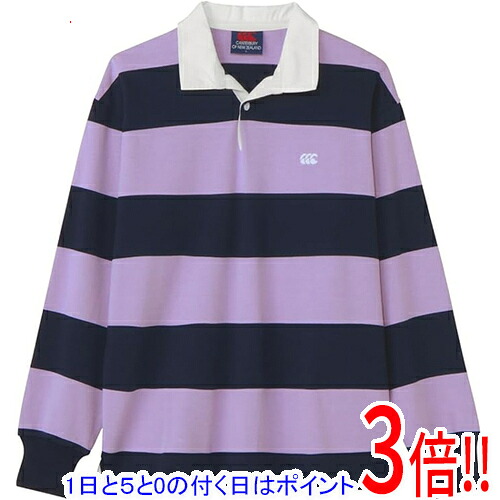 【1日と5.0のつく日、18日はポイント3倍！】CANTERBURY カンタベリー 3L サイズ ロングスリーブ4インチストライプ ラグビージャージー RA425155 ラベンダー