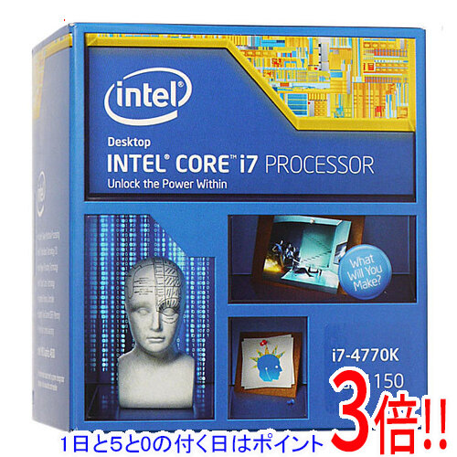 【1日と5.0のつく日、18日は尖んがり3倍！】【中古】Core i7 4770K Haswell 3.5GHz LGA1150 SR147 元箱あり