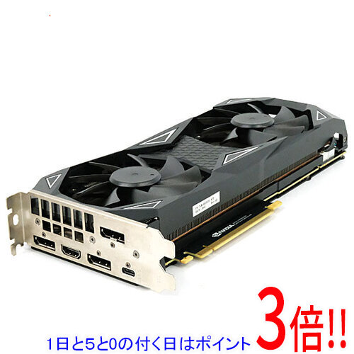 【1日と5.0のつく日、18日は尖んがり3倍！】【中古】ELSAグラボ GeForce RTX 2080 ERAZOR GAMING GD2080-8GERES PCIExp 8GB