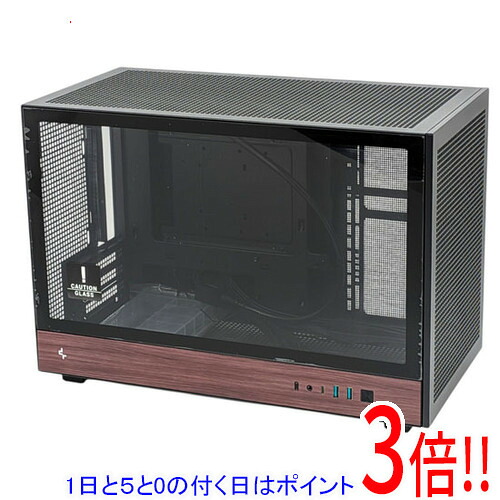 【1日と5.0のつく日、18日はポイント3倍！】DEEPCOOL PCケース CH260 WOOD R-CH260-BKNWM0-G-1 ブラック｜エクセラー