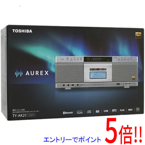 【楽天市場】【延長保証対応!!】TOSHIBA SD/USB/CDラジオカセットレコーダー AUREX TY-AK21(K) ブラック : エクセラー