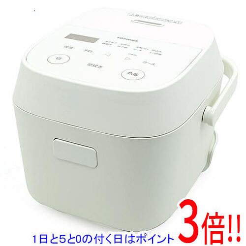 【延長保証対応!!】【1日と5.0のつく日、18日はポイント3倍!】TOSHIBA マイコン炊飯器 3合炊き RC-5AMX(W) ホワイト|エクセラー