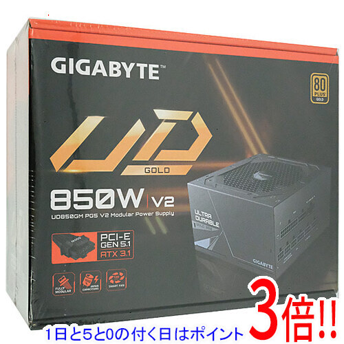 【1日と5.0のつく日、18日はポイント3倍！】GIGABYTE 電源ユニット UD850GM PG5 V2 GP-UD850GM PG5 V2 850W 黒｜エクセラー