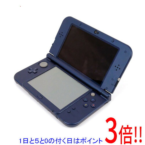 【1日と5.0のつく日、18日はポイント3倍！】【中古】任天堂 Newニンテンドー3DS LL メタリックブルー 本体のみ 液晶画面いたみ