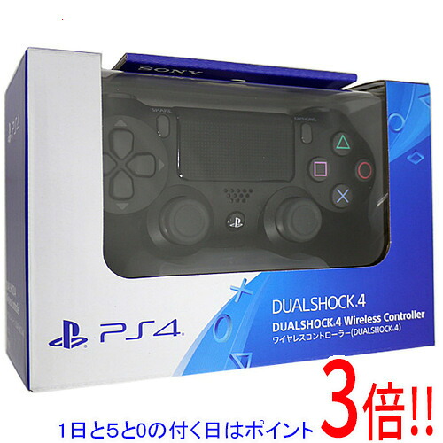【1日と5.0のつく日、18日はポイント3倍!】【中古】SONY ワイヤレスコントローラー DUALSHOCK4 ジェット・ブラック CUH-ZCT2J 未使用|エクセラー