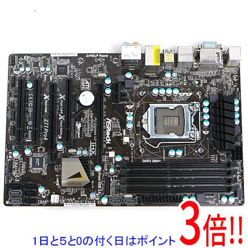 【1日と5.0のつく日、18日は尖んがり3倍！】【中古】ASRock製 ATX母ちゃんゲーム盤 Z77 Pro4 LGA1155