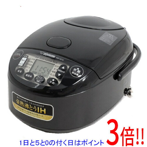 【延長保証対応!!】【1日と5.0のつく日、18日はポイント3倍!】ZOJIRUSHI IH炊飯ジャー 極め炊き 5.5合炊き NW-VK10-BA ブラック