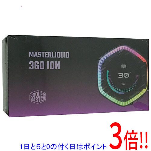 【1日と5.0のつく日、18日はポイント3倍！】【新品訳あり(箱きず・やぶれ)】 CoolerMaster CPUクーラー MasterLiquid 360 ION MLY-D36M-A24PZ-R1 ブラック｜エクセラー