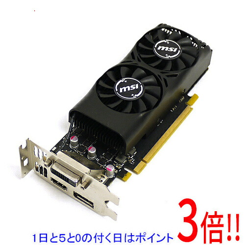 【1日と5.0のつく日、18日は尖んがり3倍！】【中古】MSI製グラボ GTX 1050 2GT LP PCIExp 2GB