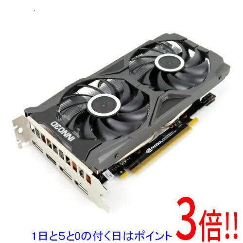 【1日と5.0のつく日、18日は尖んがり3倍！】【中古】Inno3Dグラボ GeForce GTX 1660 Ti Twin X2 N166T2-06D6-1710VA15 PCIExp 6GB