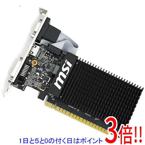 【1日と5.0のつく日、18日はポイント3倍！】【中古】MSI製グラボ GT 710 1GD3H LP PCIExp 1GB