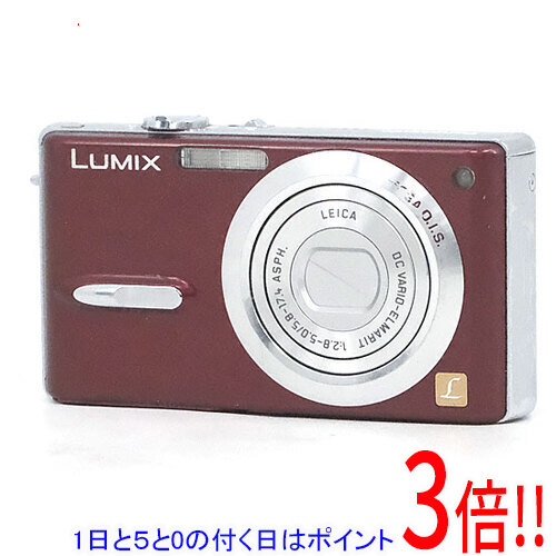【1日と5.0のつく日、18日はポイント3倍！】【中古】Panasonic LUMIX DMC-FX9-R レッド/600万画素 液晶画面いたみ