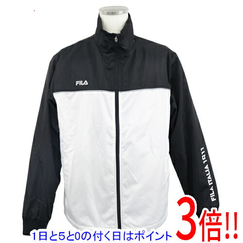 【1日と5.0のつく日、18日はポイント3倍！】FILA フィラ M サイズ ウインドブレーカー 443-323-X BWT ブラック×ホワイト