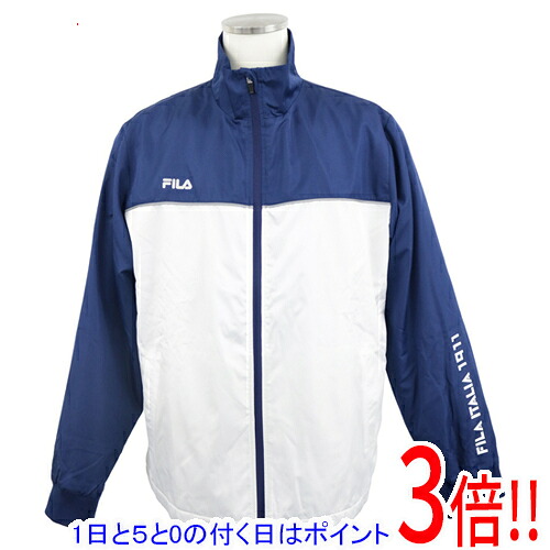 【1日と5.0のつく日、18日はポイント3倍！】FILA フィラ LL サイズ ウインドブレーカー 443-323-X NWT ネイビー×ホワイト