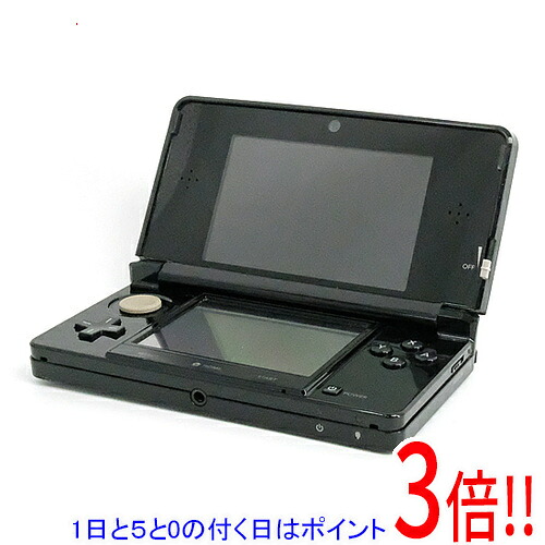 【1日と5.0のつく日、18日はポイント3倍！】【中古】任天堂 ニンテンドー3DS クリアブラック CTR-S-KGBA 本体のみ 液晶画面いたみ