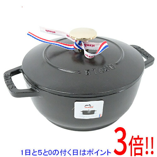 【1日と5.0のつく日、18日は尖んがり3倍！】ストウブ 鍋 Wa-NABE 18珊 40501-005 黒いこと