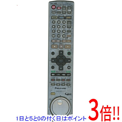 【1日と5.0のつく日、18日はポイント3倍！】【中古】Panasonic DVD・VHSリモコン EUR7632X30 本体いたみ