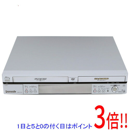 【1日と5.0のつく日、18日はポイント3倍!】【中古】Panasonic DVDビデオレコーダー DMR-E70V-S シルバー リモコン付き