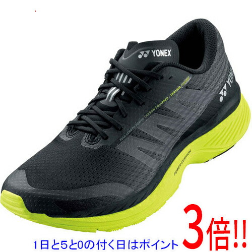 【1日と5.0のつく日、18日はポイント3倍！】YONEX(ヨネックス) 25.5cm ランニングシューズ セーフラン100Xメン SHR100XM ブラック/アシッドイエロー 7,800円