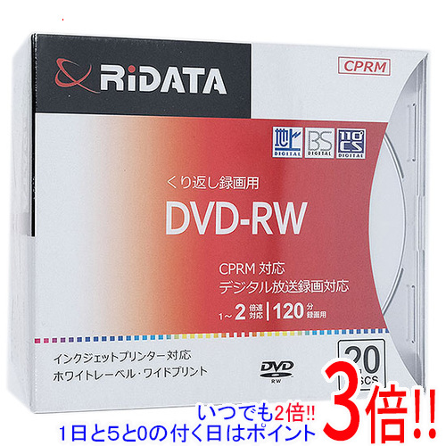 人気新品 RiTEK 録画用 DVD-RW 2倍速 20枚組 RIDATA DVD-RW120.20P SC 
