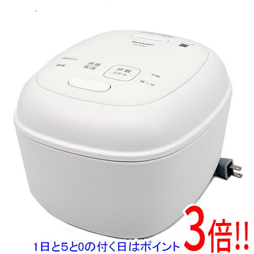 【延長保証対応!!】【1日と5.0のつく日、18日はポイント3倍！】SHARP ジャー炊飯器 3合炊き KS-CS05J-W ホワイト