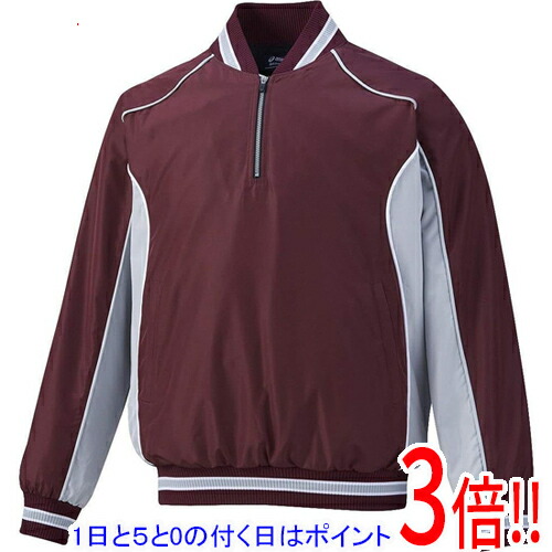 【1日と5.0のつく日、18日はポイント3倍！】asics アシックス Lサイズ 野球 VジャンLS BAV012 エンジ×Sグレー