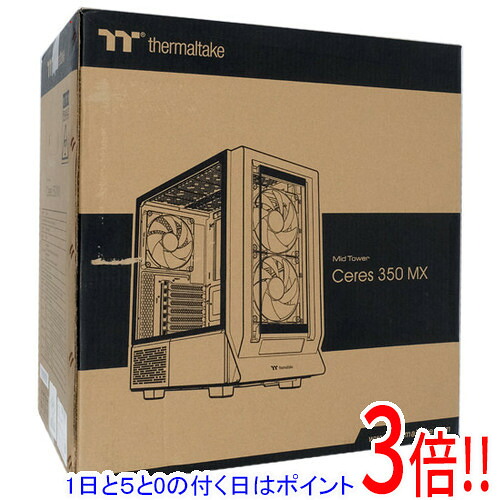 【1日と5.0のつく日、18日はポイント3倍！】Thermaltake ミドルタワー型PCケース Ceres 350 MX Snow CA-1Z3-00M6WN-00 ホワイト