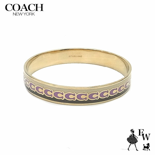 Coach ゴールド ブレスレット ピンク模様 COACH】コーチ シグネチャー ブレスレット バングル ゴールド