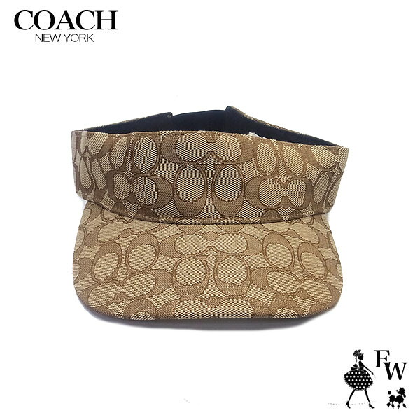 コーチ職 旗がしら COACH 降車口 かぶり笠 サンバイザー CB695OFZ M-L 56-62糎 カーキ CO976と同型 エクセルワールド レディース ブランド名 差し上げ物 差し上げ物にも ブランド名 旗がしら