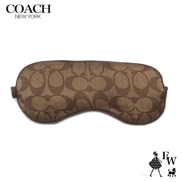 旅行のお供に コーチ アイマスク COACH アウトレット シグネチャー CE958 KHA カーキ エクセル レディース ブランド ギフト プレゼントにも ブランド キャップ zq