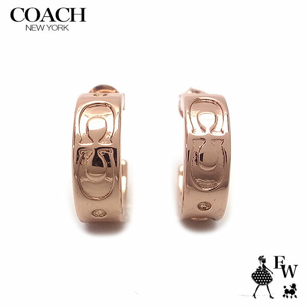即発 アウトレット COACH コーチ レディース ピアス C7770 COACH コーチ ピアス アウトレット シグネチャー フープ C7770