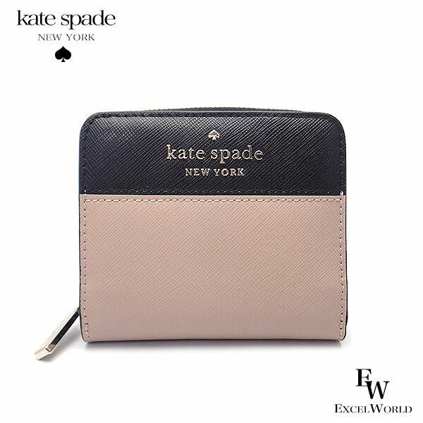 【楽天市場】ケイトスペード 財布 アウトレット 二つ折り ミニ財布 K600634 001 kate spade ラウンドジップ レザー ブラック  あす楽 エクセルワールド 誕生日 ギフト プレゼントにも レディース ブランド ウォレット : エクセルワールド