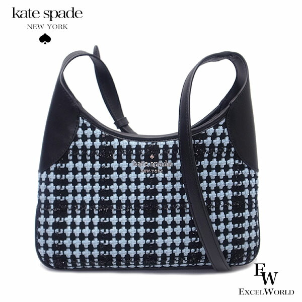 ケイトスペード バッグ kate spade アウトレット ショルダーバッグ K4678 404 ツイード ブルーマルチ&times;ブラック エクセルワールド ギフト プレゼントにも レディース バッグ バック ブランド｜エクセルワールド