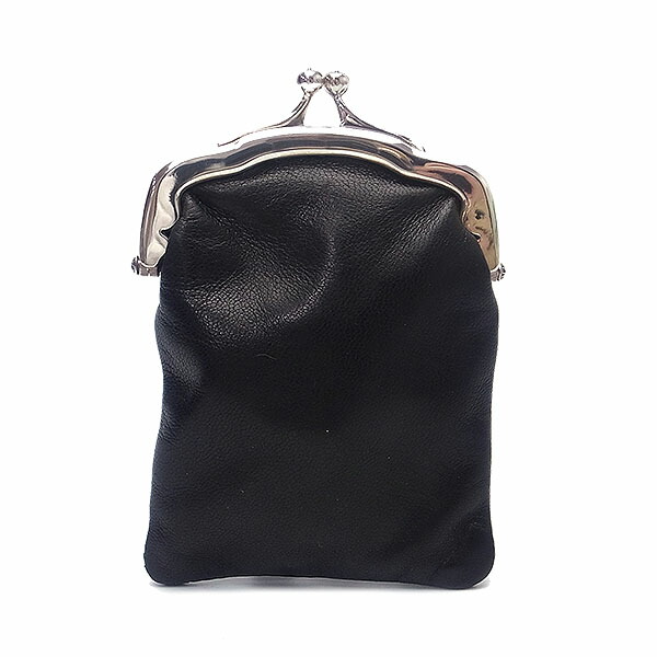 クロムハーツ　財布　CHROME　HEARTS　誕生日　ミニウォレット　ギフト　クリスマス　ブラック　プレゼントにも　小銭入れ　エクセルワールド　がま口　メンズ　116282　ウォレット　ソフトレザー　ブランド　コインケース　財布