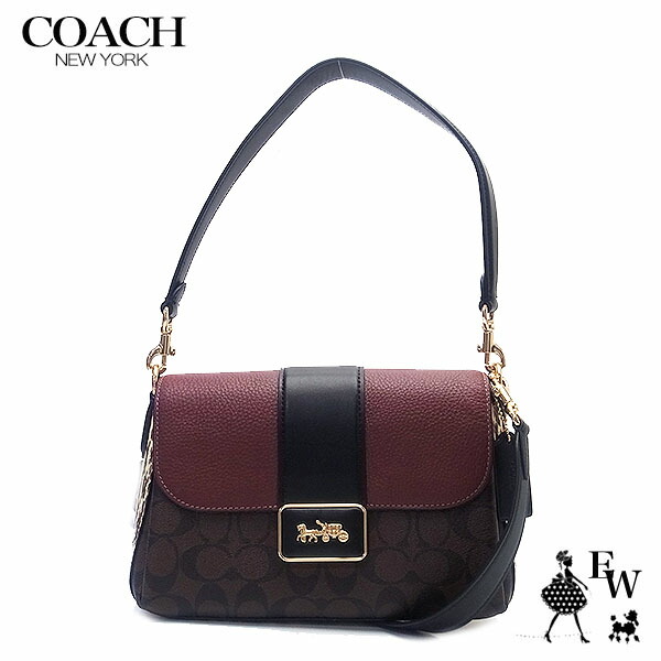 コーチ バッグ COACH アウトレット ショルダーバッグ CC066 IMOSN PVC レザー ブラウンマルチ エクセルワールド ギフト プレゼントにも ショルダーバック バッグ バック レディース ブランド