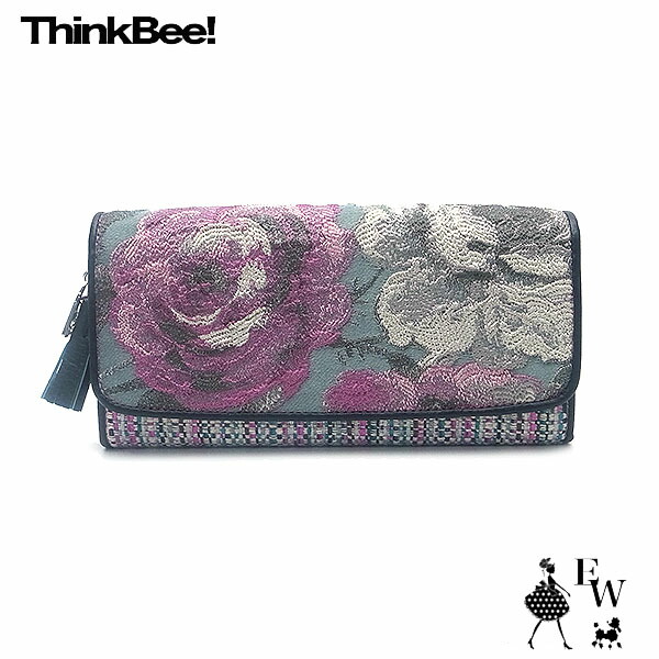 シンクビー 財布 Think Bee 二つ折り長財布 ノクターンローズ A000642 エクセルワールド 母の日 レディース ブランド 誕生日 ギフト プレゼントにも ウォレット 財布 TP10