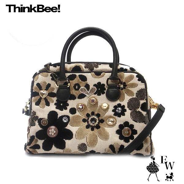 シンクビー バッグ Think Bee 肩がけショルダーバッグ セレナーデ ミニボストンバッグ A003755 ベージュマルチ エクセルワールド 母の日 レディース ブランド 誕生日 ギフト プレゼントにも ブランド バッグ TP10